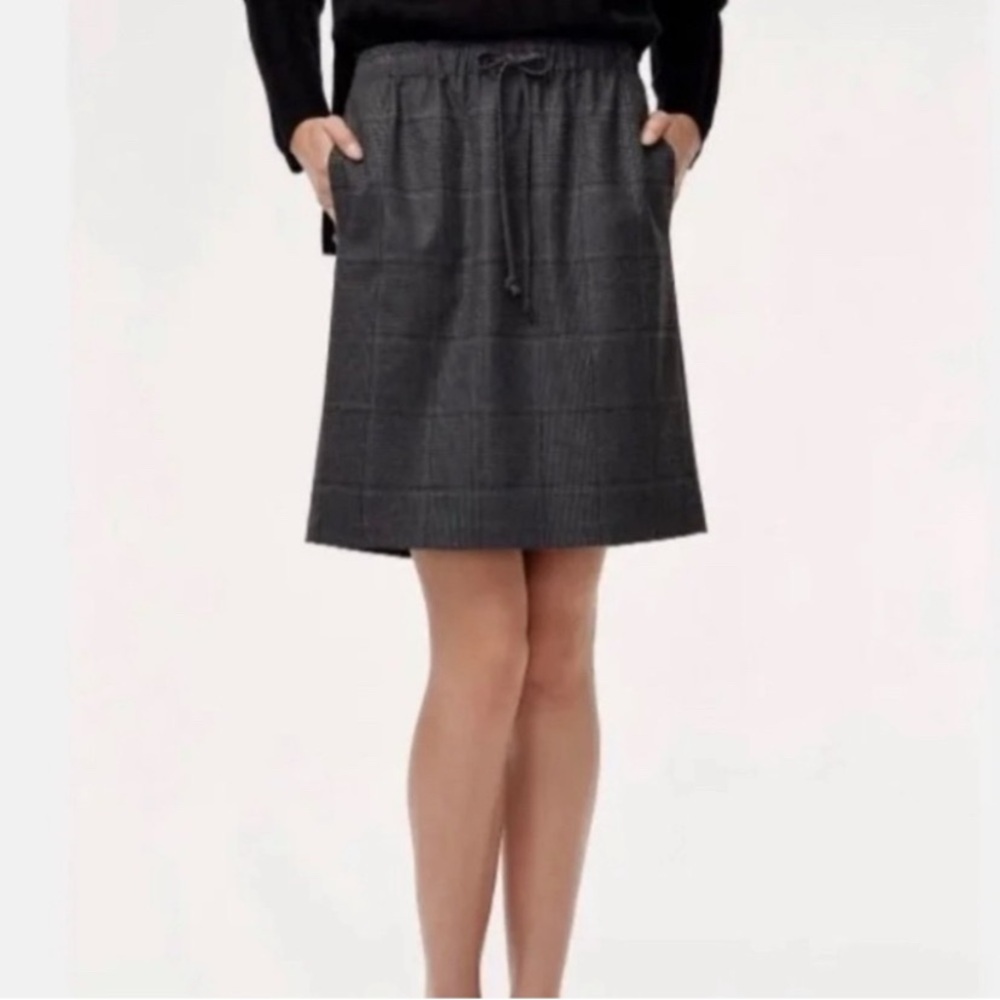 The Group by Babaton Jimmy Tie-Waist Plaid Casual Relaxed Skirt XS